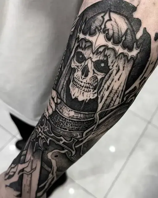 Samurai mit Totenkopf